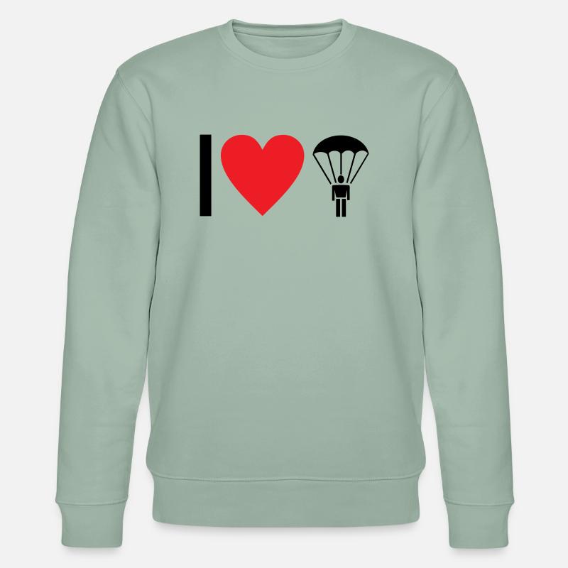 Fallschirm - Stanley/Stella Unisex Bio-Sweatshirt CHANGER  - Helles Graugrün