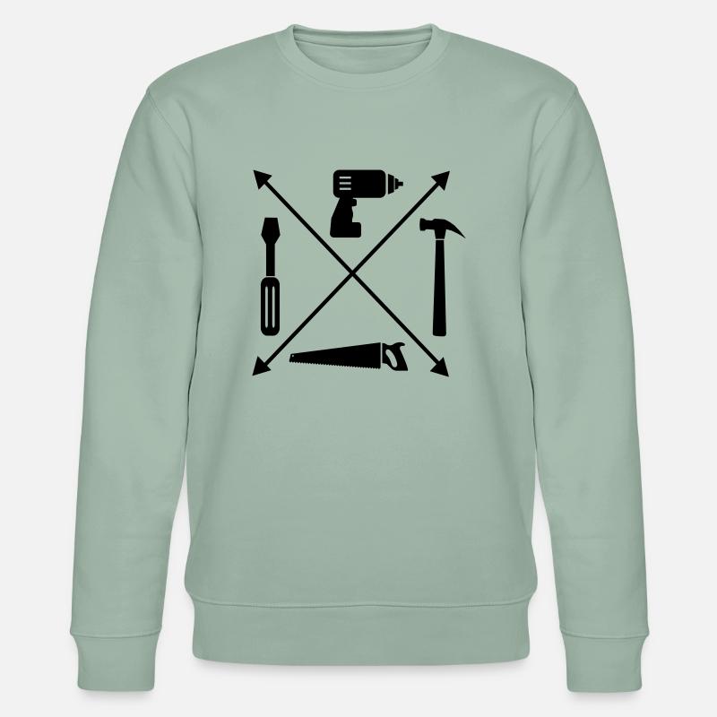 Handwerker - Stanley/Stella Unisex Bio-Sweatshirt CHANGER  - Helles Graugrün