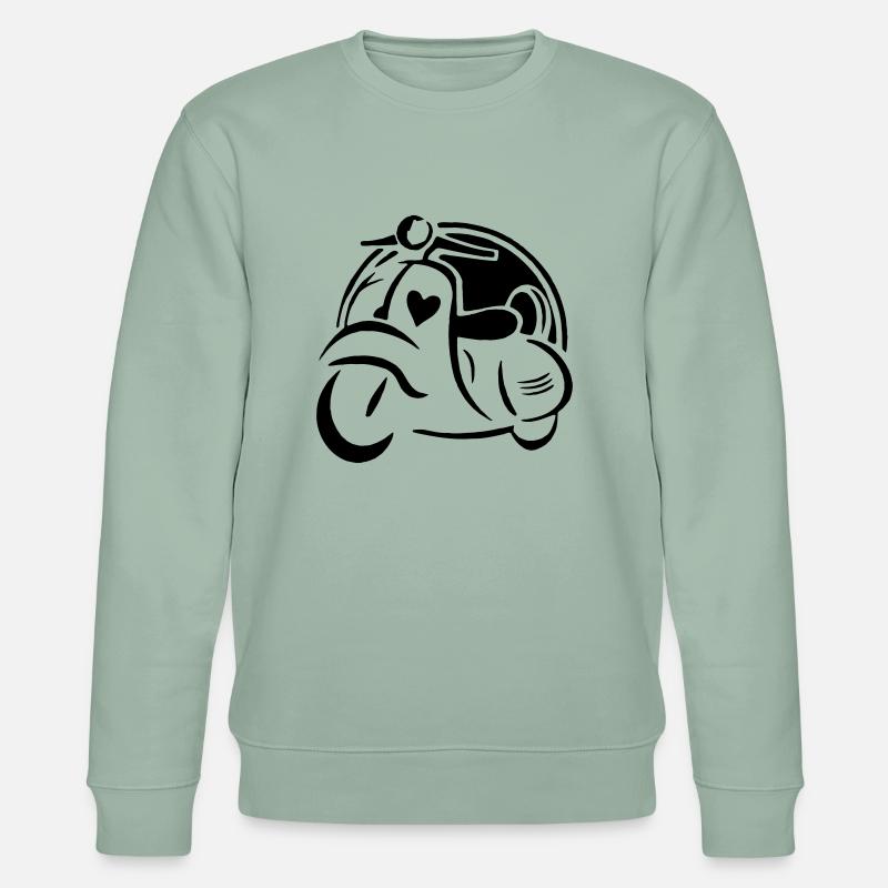 Motorroller - Stanley/Stella Unisex Bio-Sweatshirt CHANGER  - Helles Graugrün