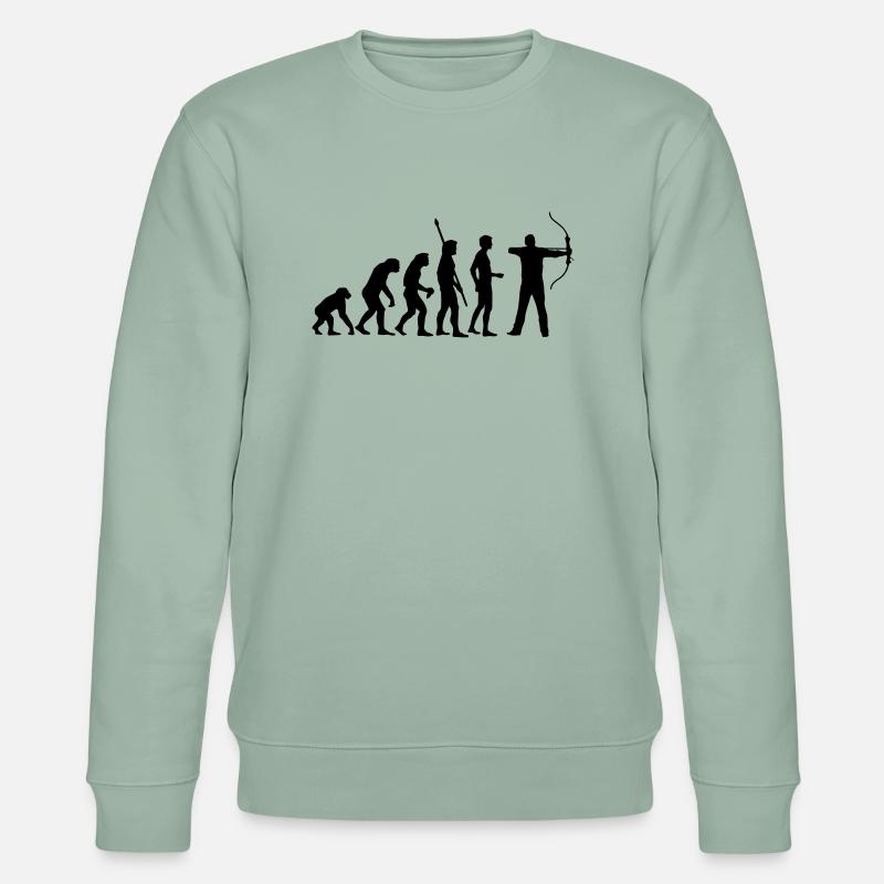 evolution_bogenschiessen - Stanley/Stella CHANGER Unisex Organic Sweatshirt - aloe