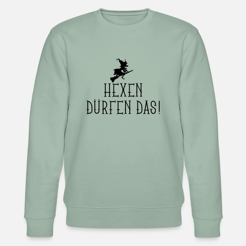 hexen_duerfen_das_12_2016_01_1c - Stanley/Stella Unisex Bio-Sweatshirt CHANGER  - Helles Graugrün