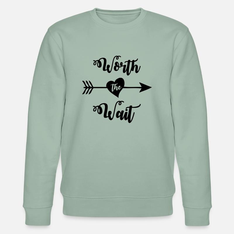 Worth the wait - Stanley/Stella Unisex Bio-Sweatshirt CHANGER  - Helles Graugrün
