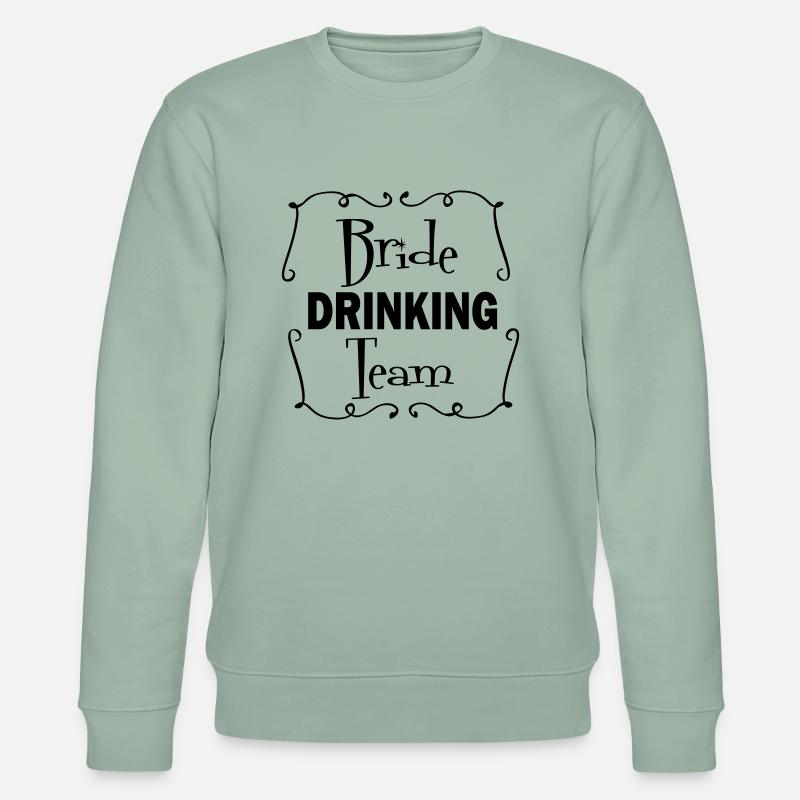 bride_drinking_team - Stanley/Stella Unisex Bio-Sweatshirt CHANGER  - Helles Graugrün