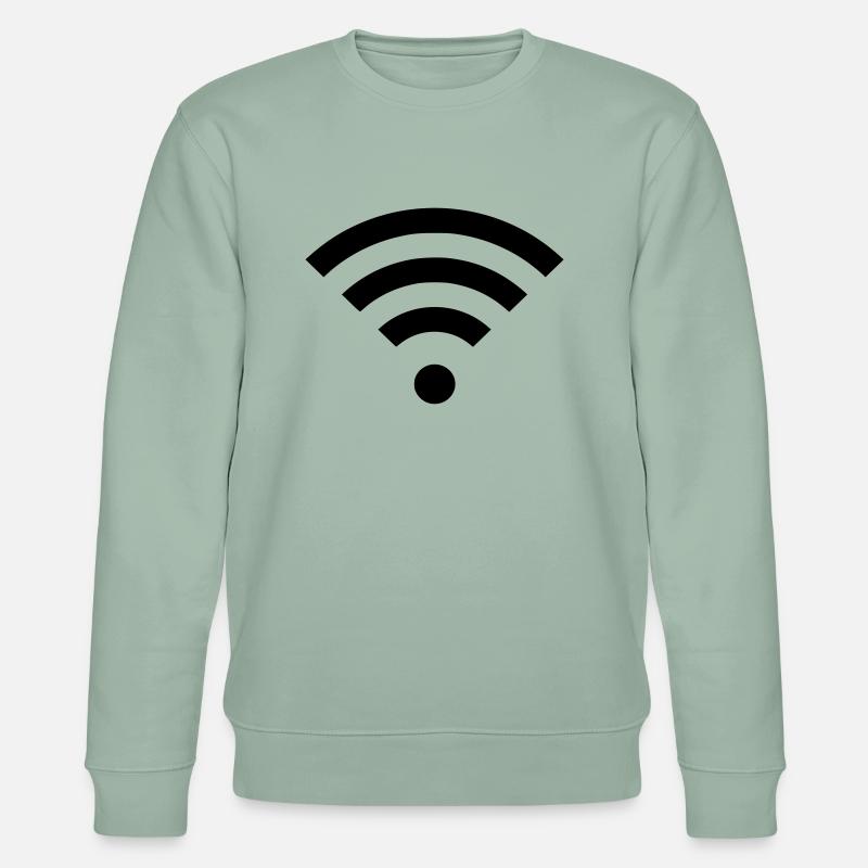 WIFI-WLAN - Stanley/Stella Unisex Bio-Sweatshirt CHANGER  - Helles Graugrün