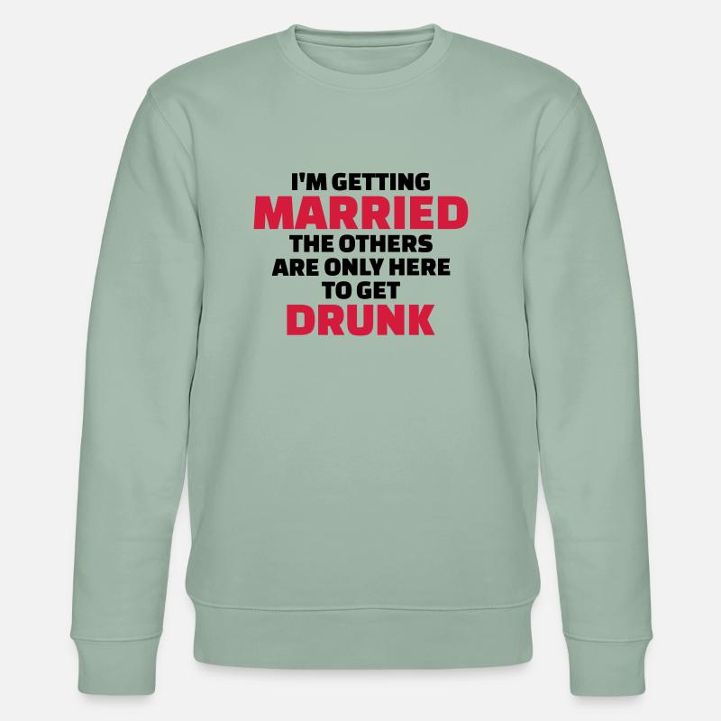 Junggesellenabschied - Stanley/Stella Unisex Bio-Sweatshirt CHANGER - Helles Graugrün