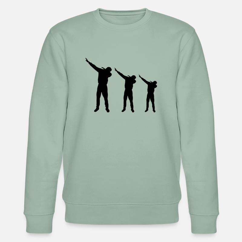 dabbing design - Stanley/Stella Unisex Bio-Sweatshirt CHANGER  - Helles Graugrün