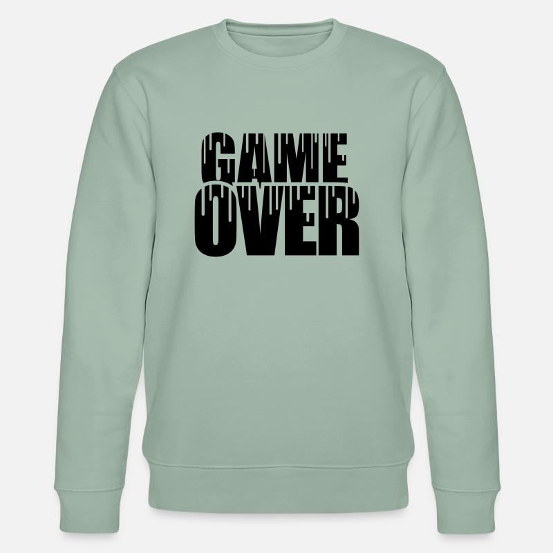 Lustig Game Over - Stanley/Stella Unisex Bio-Sweatshirt CHANGER  - Helles Graugrün