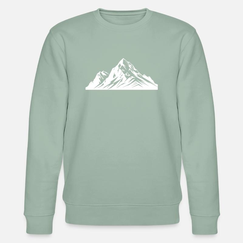 Berge Gipfel Alpen - Stanley/Stella Unisex Bio-Sweatshirt CHANGER  - Helles Graugrün