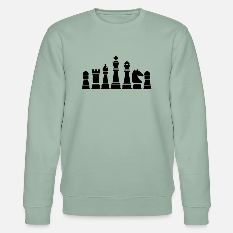 schachfiguren - Stanley/Stella Unisex Bio-Sweatshirt CHANGER - Helles Graugrün