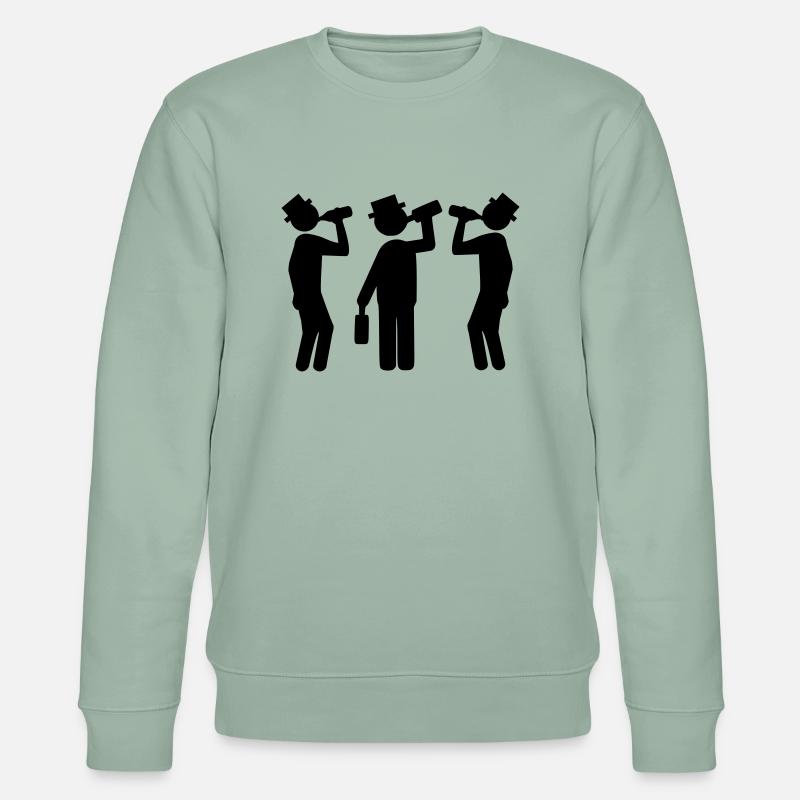 Drinking Team - Stanley/Stella Unisex Bio-Sweatshirt CHANGER  - Helles Graugrün
