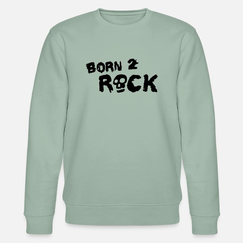 born_2_rock_1c - Stanley/Stella Unisex Bio-Sweatshirt CHANGER  - Helles Graugrün