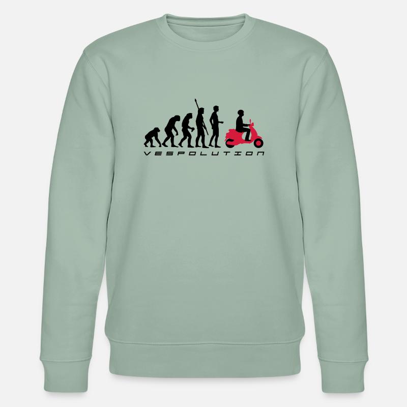 vespolution evolution__b_2c - Stanley/Stella Unisex Bio-Sweatshirt CHANGER  - Helles Graugrün