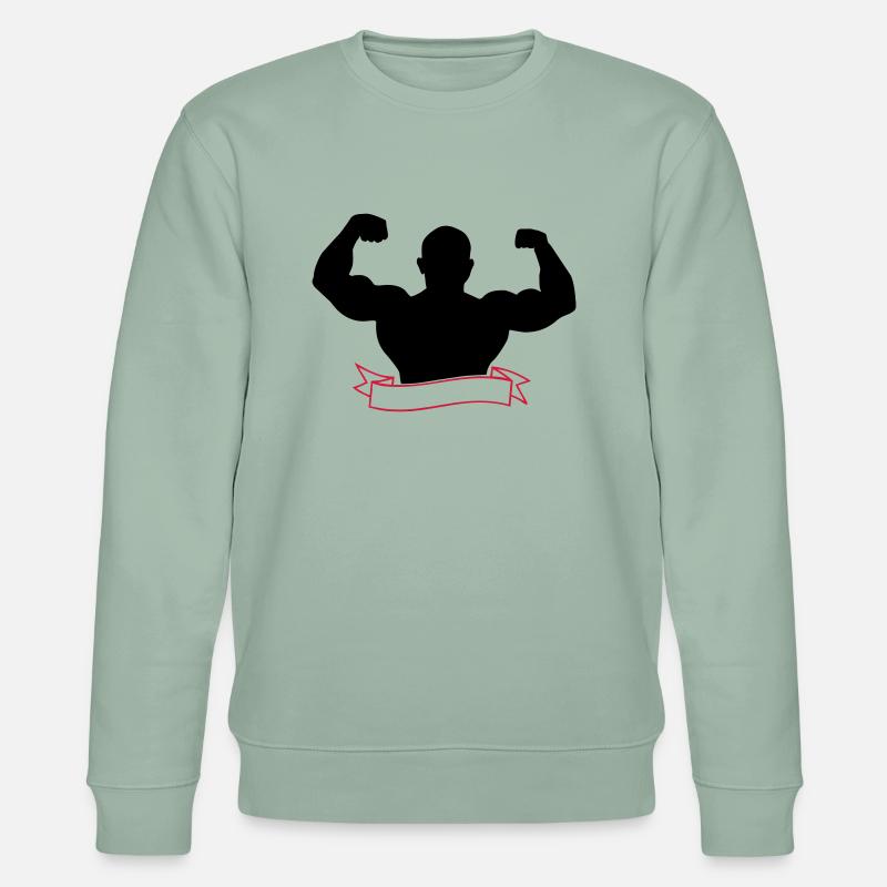 Bodybuilder - Stanley/Stella Unisex Bio-Sweatshirt CHANGER  - Helles Graugrün