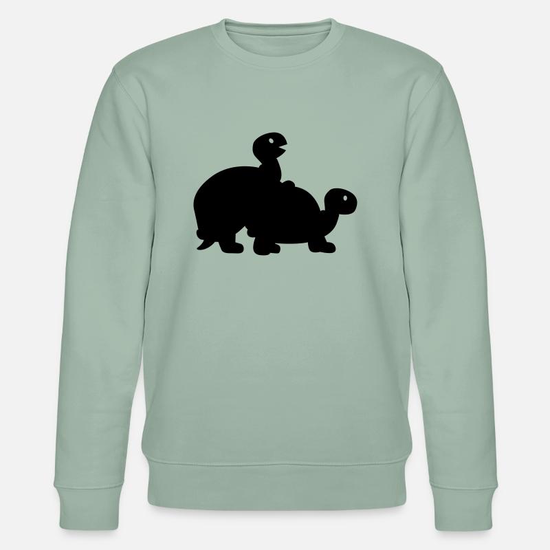 Schildkröte - Stanley/Stella Unisex Bio-Sweatshirt CHANGER  - Helles Graugrün