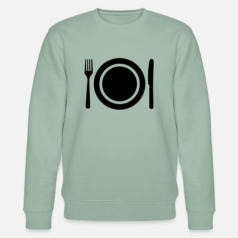 Teller und Besteck - Stanley/Stella Unisex Bio-Sweatshirt CHANGER  - Helles Graugrün