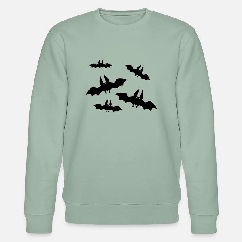 Fledermäuse - Stanley/Stella Unisex Bio-Sweatshirt CHANGER  - Helles Graugrün