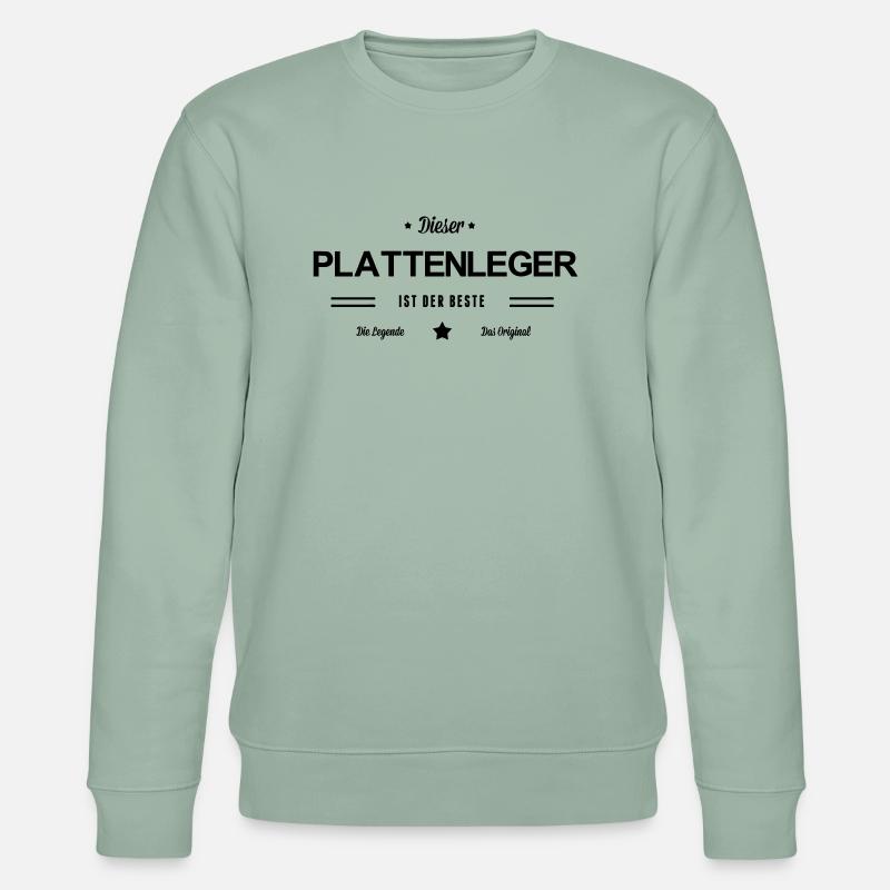 Bester Plattenleger - Stanley/Stella Unisex Bio-Sweatshirt CHANGER  - Helles Graugrün