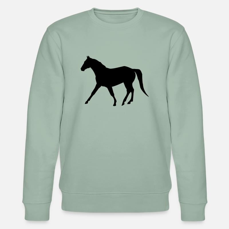 pferd - Stanley/Stella Unisex Bio-Sweatshirt CHANGER  - Helles Graugrün