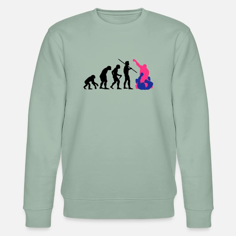 Evolution des Mannes - MMA - Stanley/Stella Unisex Bio-Sweatshirt CHANGER  - Helles Graugrün