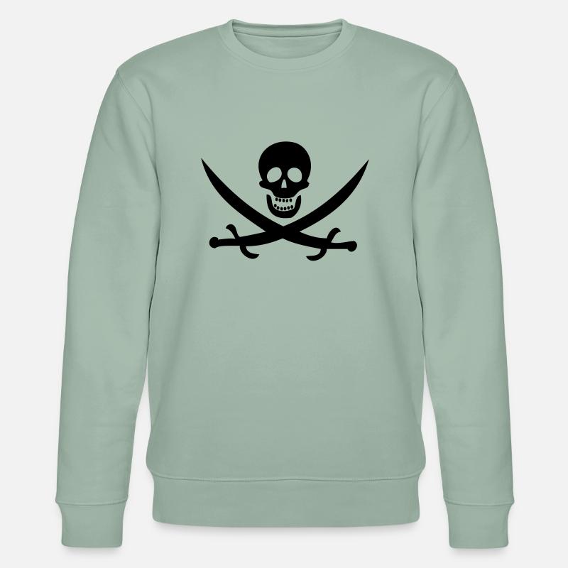 Pirat - Stanley/Stella Unisex Bio-Sweatshirt CHANGER  - Helles Graugrün