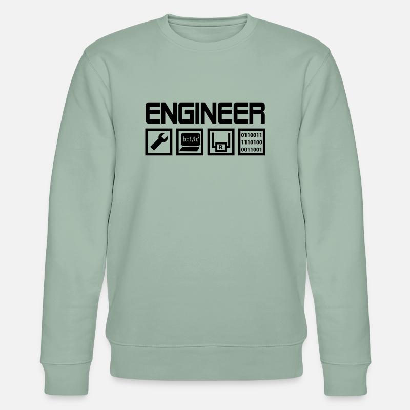 Engineer - Symbole - Stanley/Stella Unisex Bio-Sweatshirt CHANGER  - Helles Graugrün