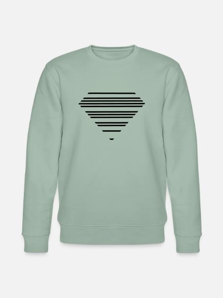 Diamond Stripes Diamanten Symbol - Stanley/Stella Unisex Bio-Sweatshirt CHANGER  - Helles Graugrün