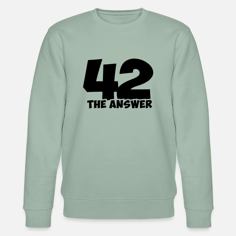 the answer 42 - Stanley/Stella Unisex Bio-Sweatshirt CHANGER - Helles Graugrün