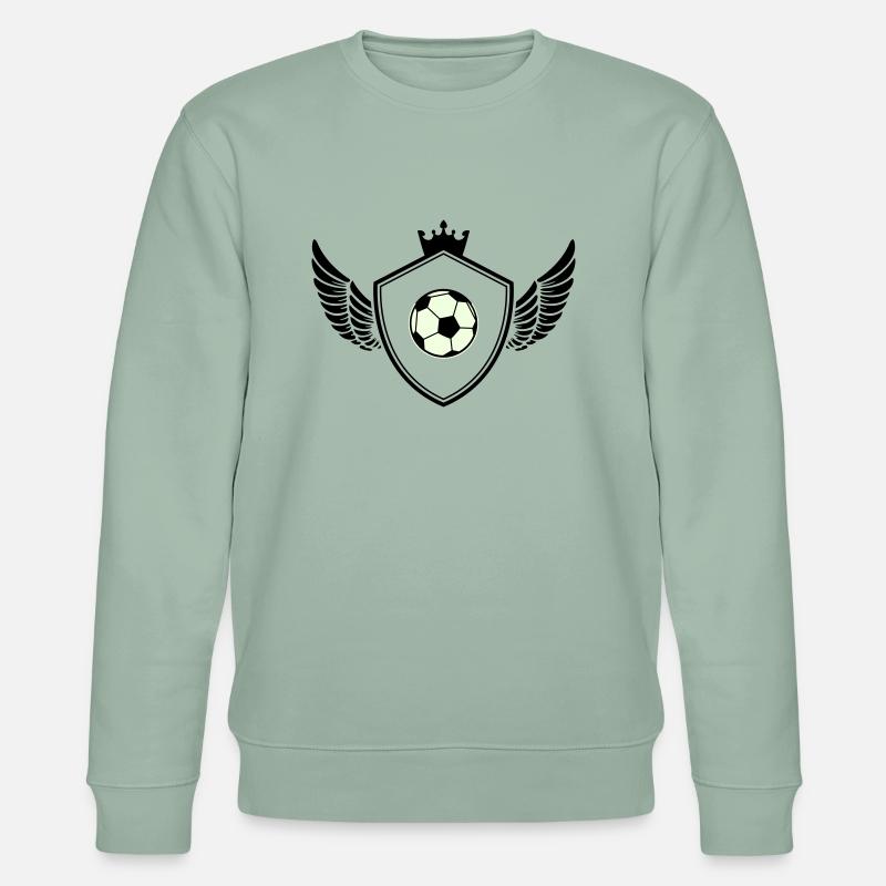 fussball wappen - Stanley/Stella Unisex Bio-Sweatshirt CHANGER  - Helles Graugrün