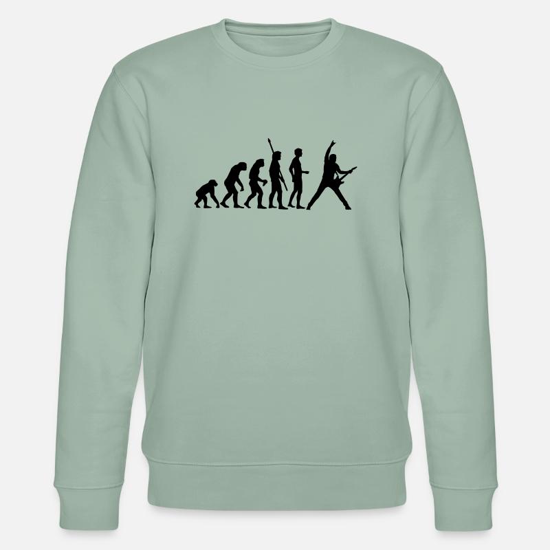 evolution_guitar_b - Stanley/Stella Unisex Bio-Sweatshirt CHANGER  - Helles Graugrün