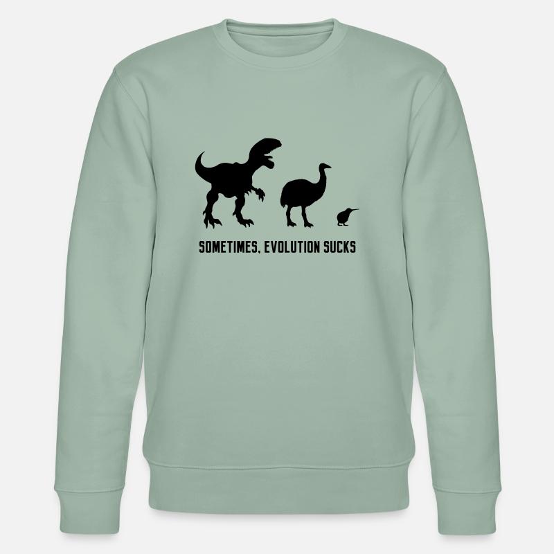 Sometimes, Evolution Sucks - Stanley/Stella CHANGER Unisex Organic Sweatshirt - aloe