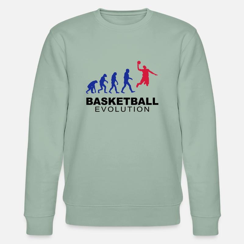Basketball evolution - Sweat bio CHANGER Stanley/Stella Unisexe - vert de gris clair