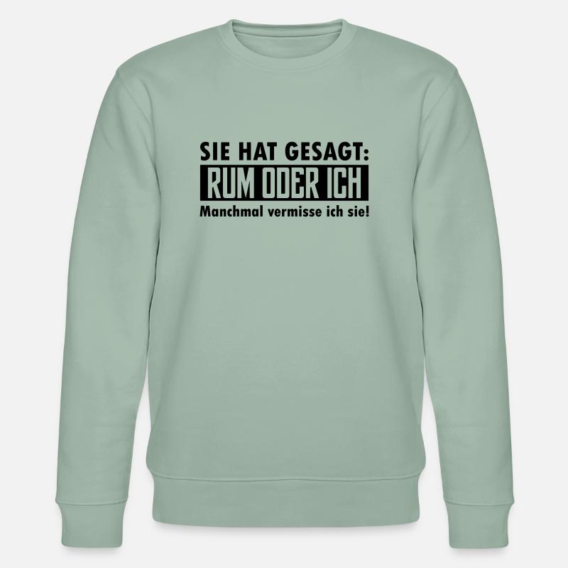 rum oder ich - Stanley/Stella Unisex Bio-Sweatshirt CHANGER  - Helles Graugrün