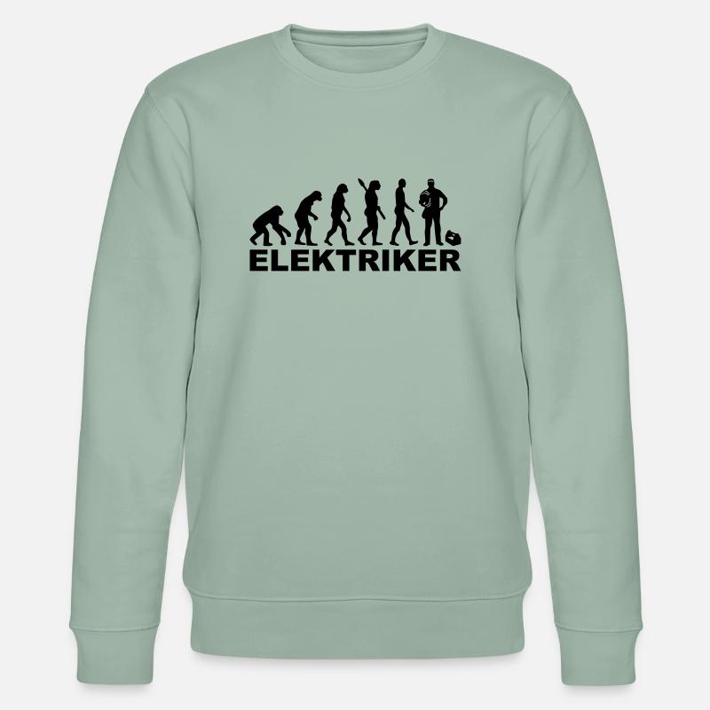 Elektriker - Stanley/Stella Unisex Bio-Sweatshirt CHANGER  - Helles Graugrün