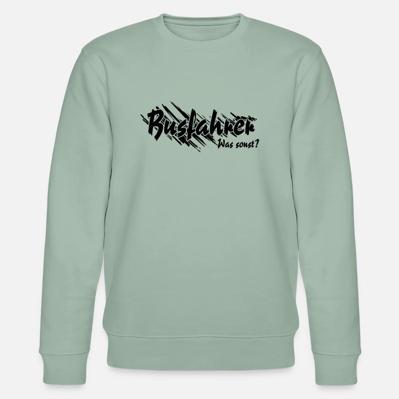 Bussfahrer was sonst - Stanley/Stella Unisex Bio-Sweatshirt CHANGER  - Helles Graugrün
