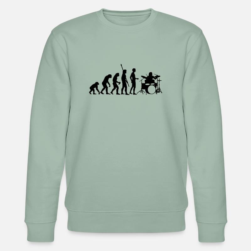 evolution_drummer_b_1c - Stanley/Stella CHANGER Unisex Organic Sweatshirt - aloe