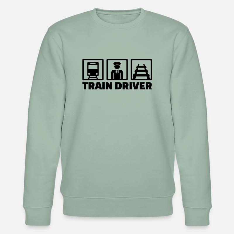 Lokführer - Stanley/Stella Unisex Bio-Sweatshirt CHANGER  - Helles Graugrün