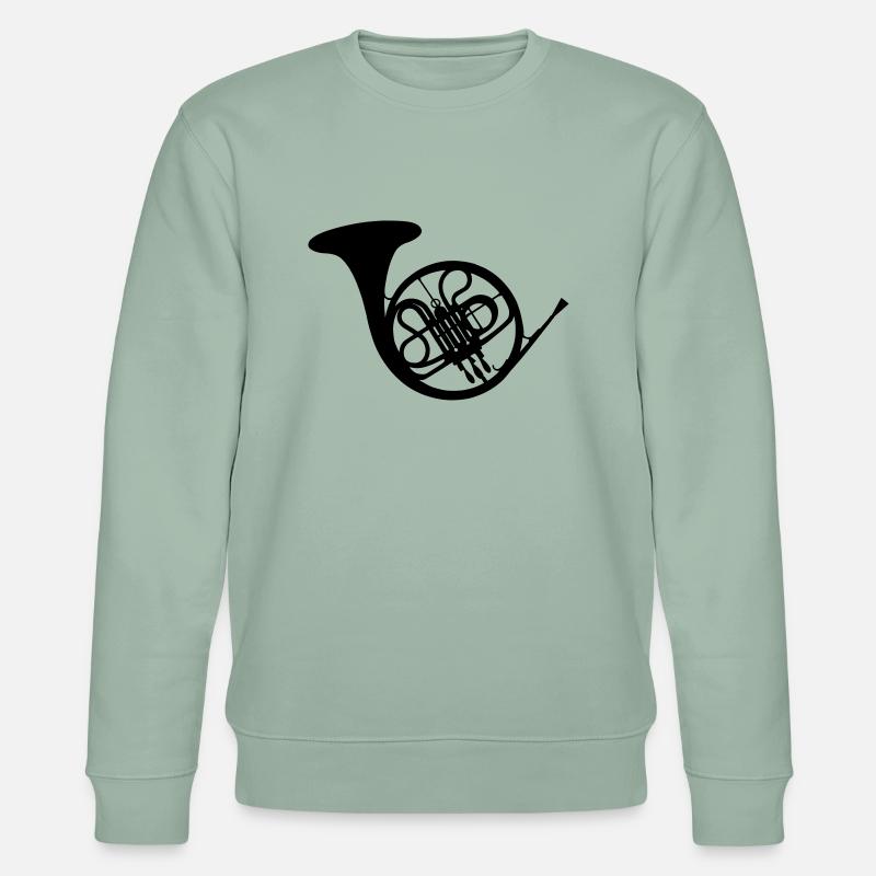 Horn / bugle / Blasinstrument - Stanley/Stella Unisex Bio-Sweatshirt CHANGER - Helles Graugrün