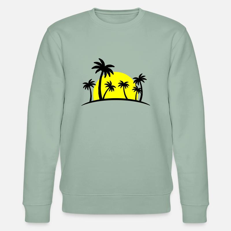 beach palms 2 - Stanley/Stella Unisex Bio-Sweatshirt CHANGER  - Helles Graugrün