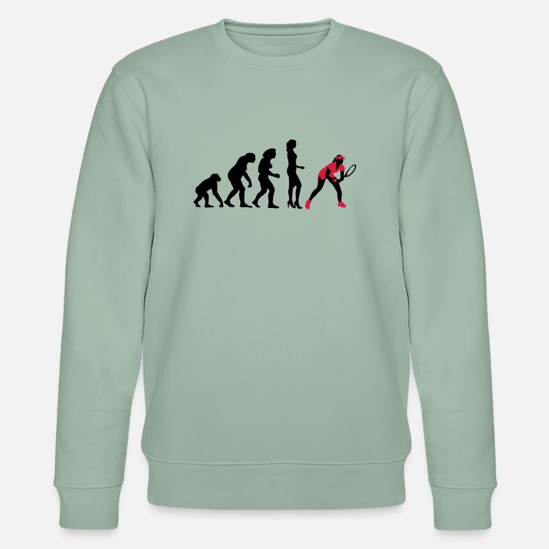 evolution_female_tennis_2c - Stanley/Stella Unisex Bio-Sweatshirt CHANGER  - Helles Graugrün