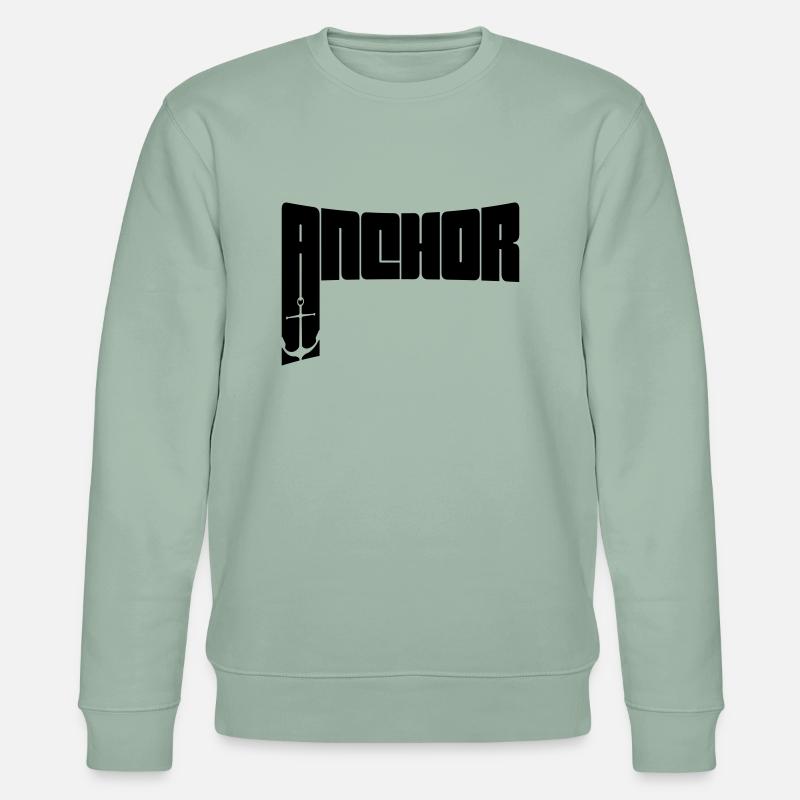 Équipe d’ancrage de texte - Sweat bio CHANGER Stanley/Stella Unisexe - vert de gris clair