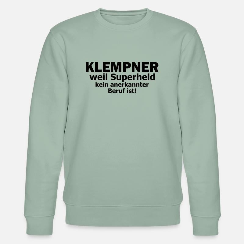 Klempner - Stanley/Stella Unisex Bio-Sweatshirt CHANGER  - Helles Graugrün