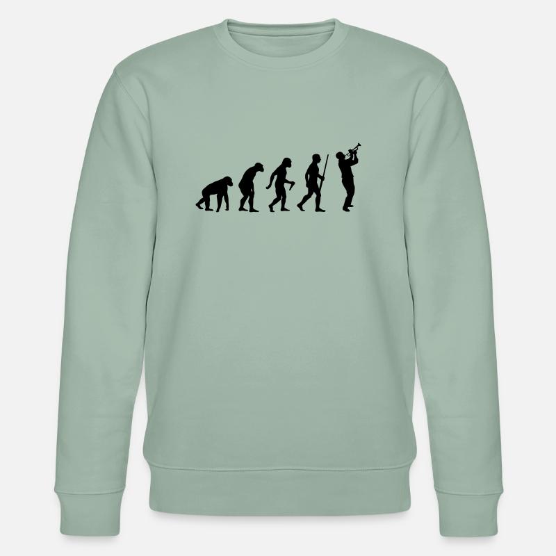 Évolution du trompettiste - Sweat bio CHANGER Stanley/Stella Unisexe - vert de gris clair
