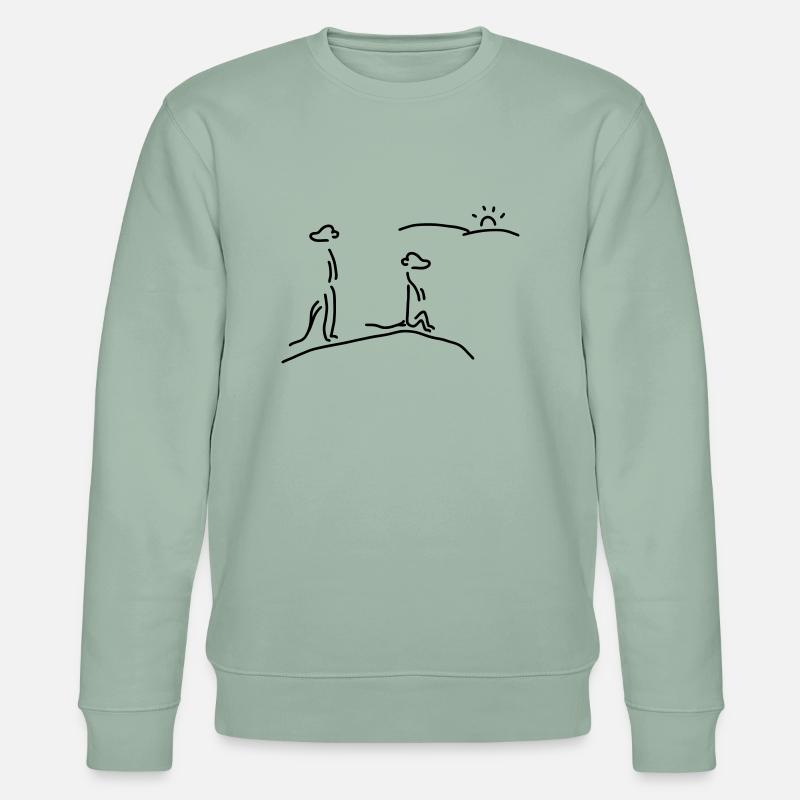 erdmännchen passen auf - Stanley/Stella Unisex Bio-Sweatshirt CHANGER  - Helles Graugrün