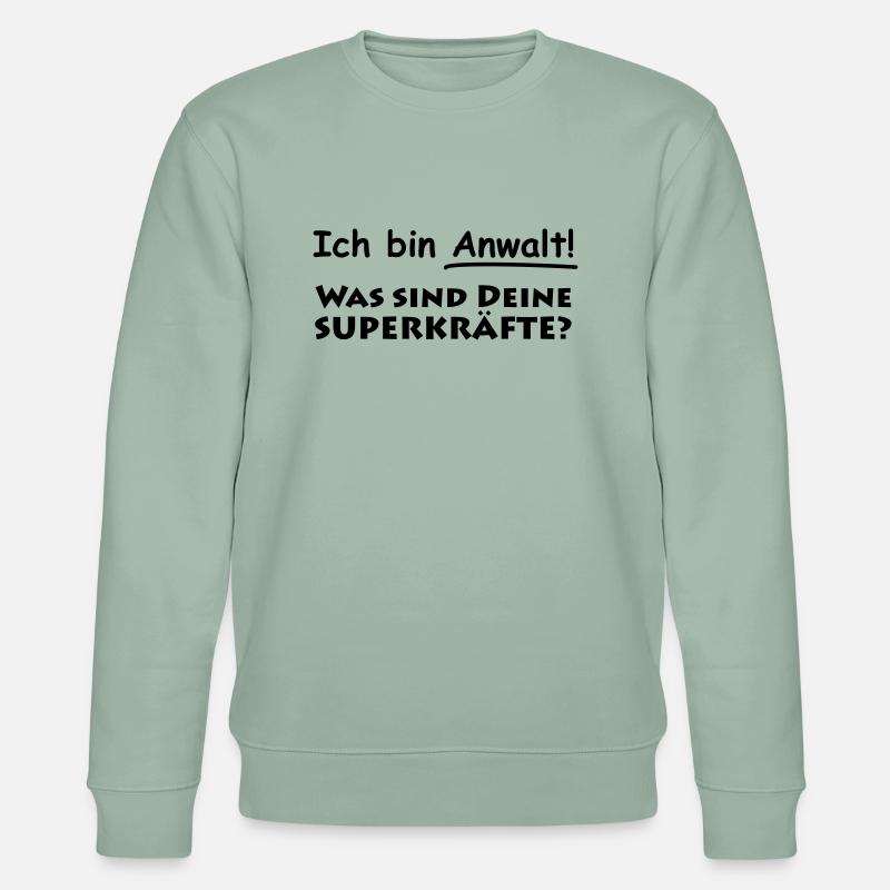 ich bin anwalt - Stanley/Stella Unisex Bio-Sweatshirt CHANGER - Helles Graugrün