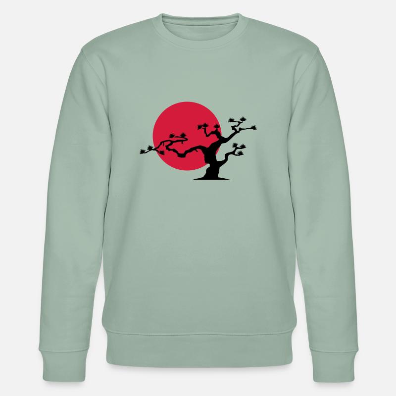 japanischer_baum - Stanley/Stella Unisex Bio-Sweatshirt CHANGER  - Helles Graugrün