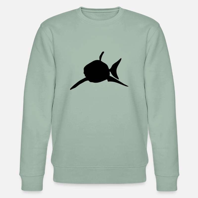 requin shark silhouette ombre shadow2 - Sweat bio CHANGER Stanley/Stella Unisexe - vert de gris clair