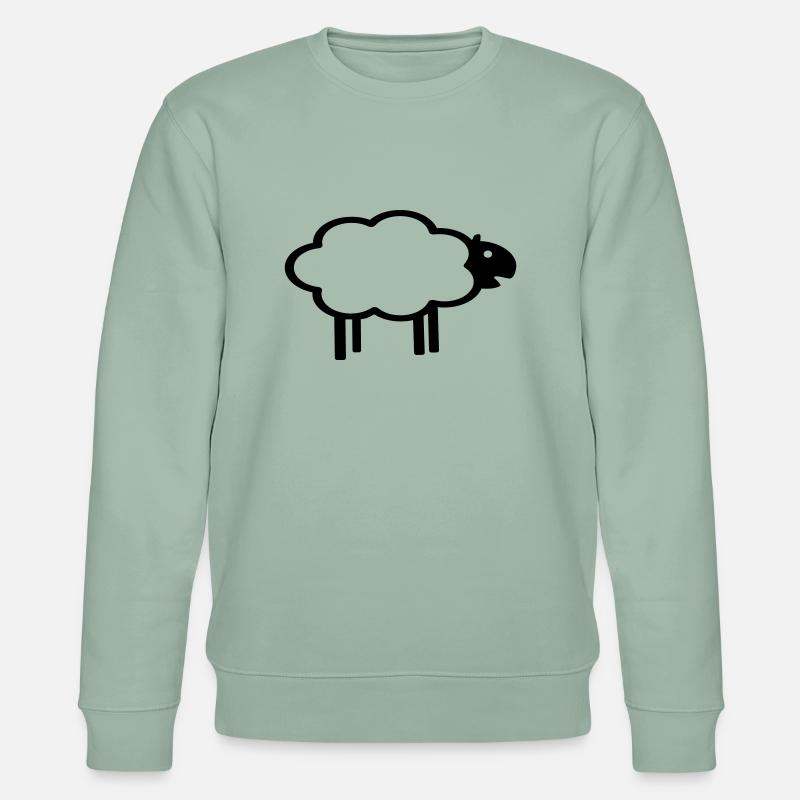 Schaf - Stanley/Stella Unisex Bio-Sweatshirt CHANGER  - Helles Graugrün