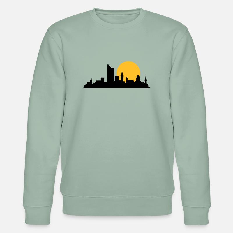 leipzig skyline - Stanley/Stella Unisex Bio-Sweatshirt CHANGER  - Helles Graugrün