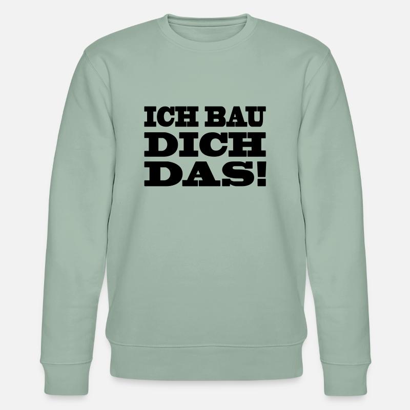 Bauarbeiter - Stanley/Stella Unisex Bio-Sweatshirt CHANGER  - Helles Graugrün