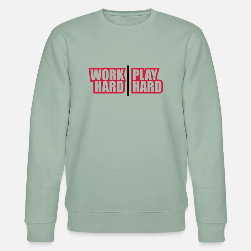 work_hard_play_hard_rp2 - Stanley/Stella Unisex Bio-Sweatshirt CHANGER  - Helles Graugrün